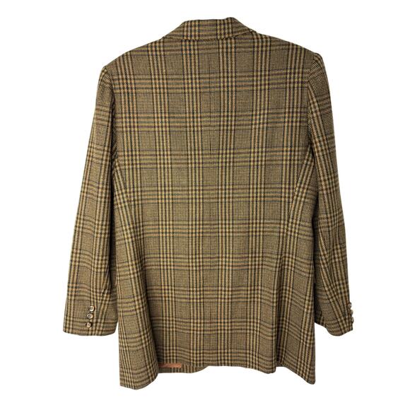 Vintage BICE Wool Blend Plaid Blazer Women’s Size 12 Old Money Equestrian Prep - Picture 2 of 8